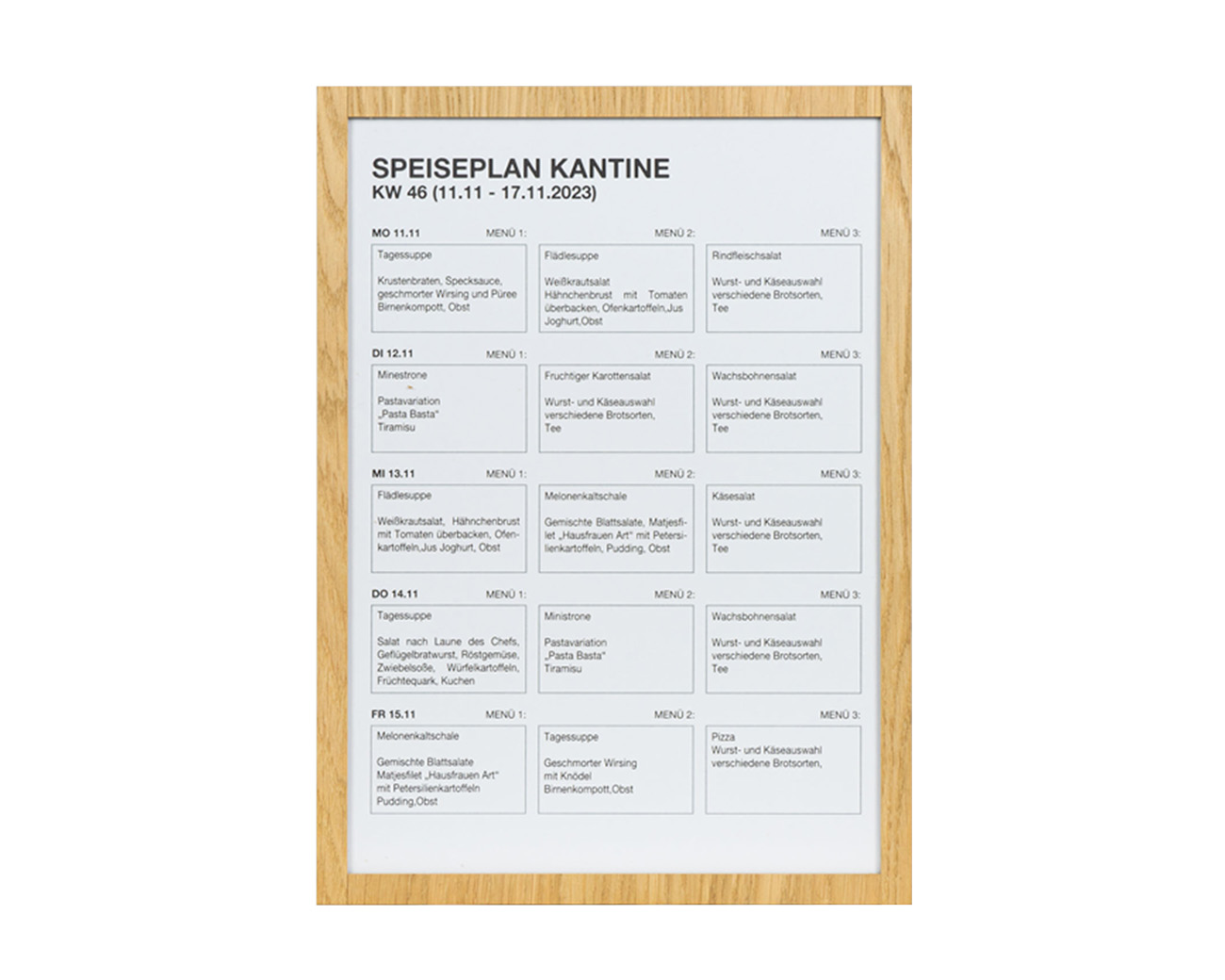 Infoschild WOOD.eiche Einschub
