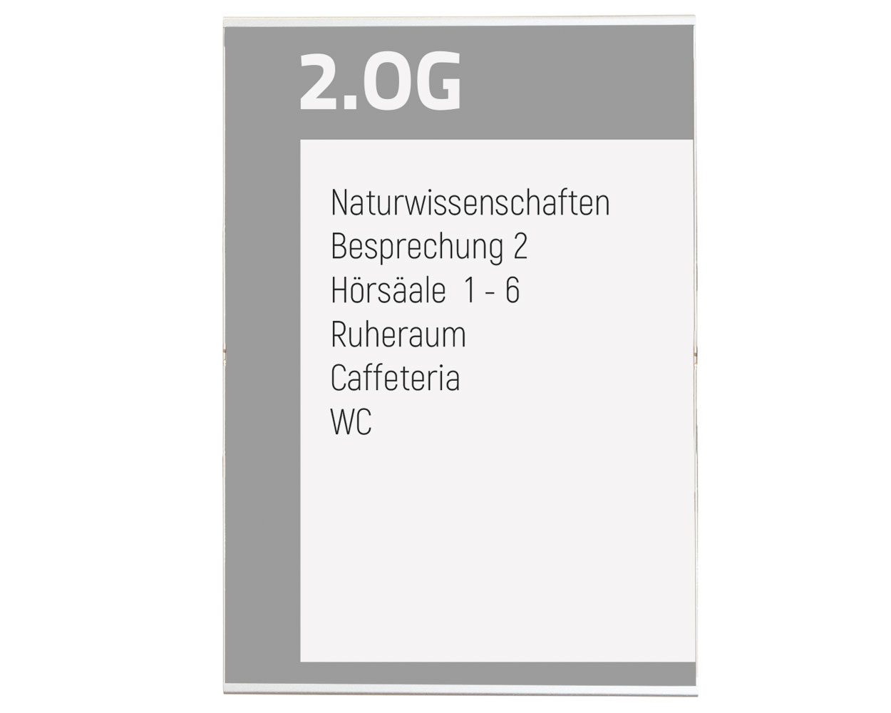 Infoschild  ALU.b1/ow