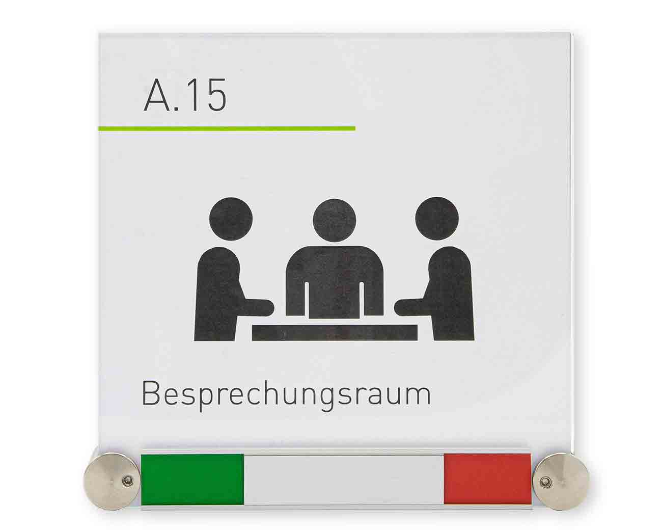 Türschild FREI/BESETZT  INOXO.in