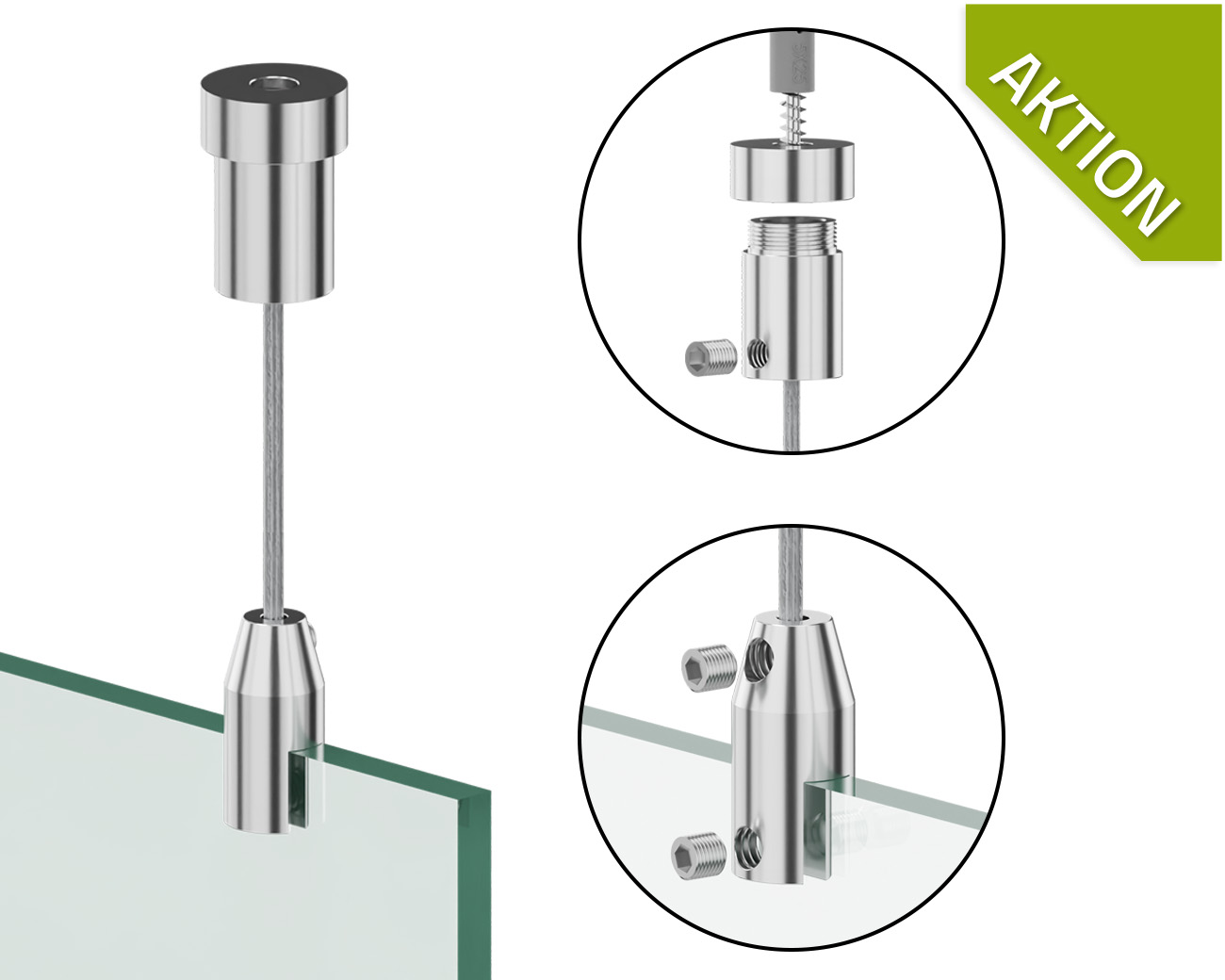 Hängeschild-Montageset iNOX  d2.s_h20.4 - AKTION