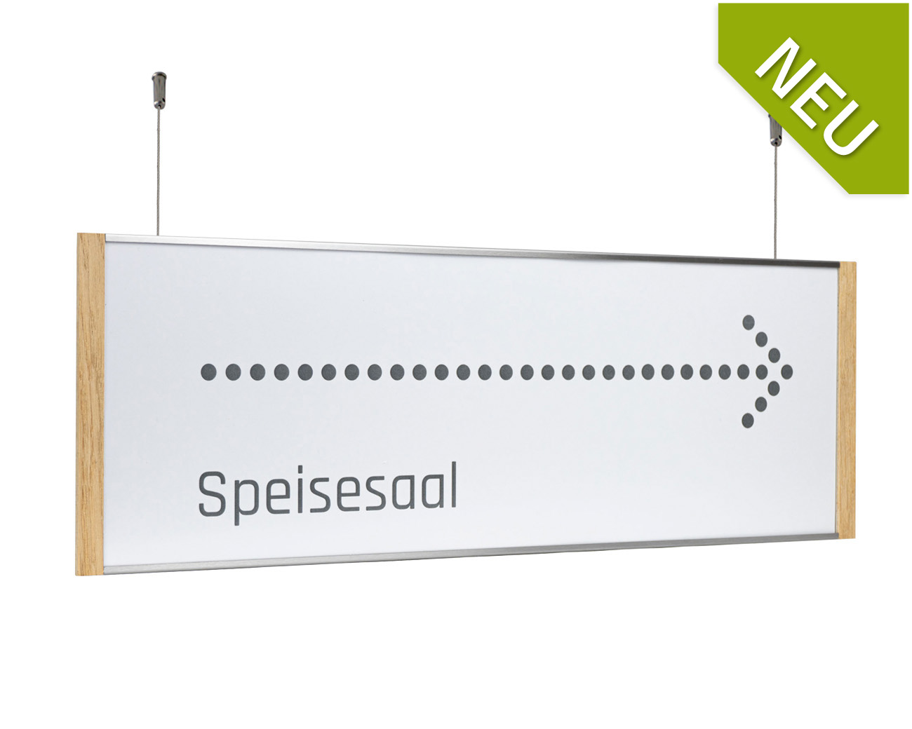 Hängeschild beidseitig NIRO.eiche